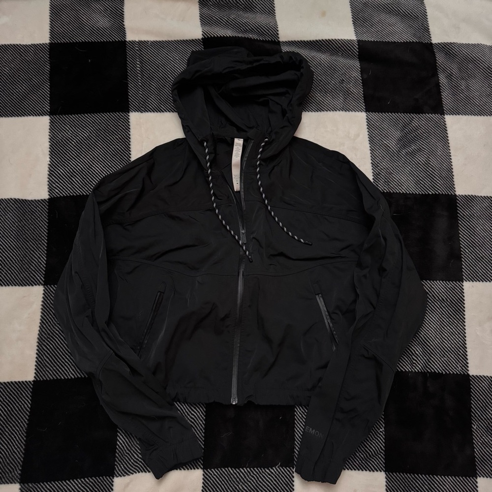 Black Lululemon windbreaker Hooded Jacket